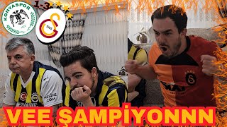 FANATİK FENERLİ BABA OĞUL ŞAMPİYONLUK MAÇINI İZLİYOR KONYASPOR 13 GALATASARAY [upl. by Freyah]