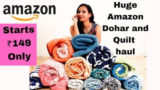 Amazon comforters haul  blankets dohar duvet quilt haul comforters starting from 149 your pal [upl. by Fronniah]