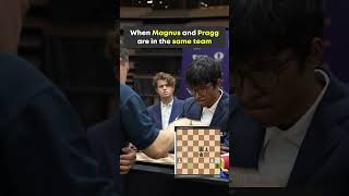 When Pragg and Magnus are in the same team chess shorts [upl. by Ert]