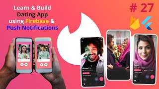 Flutter Swiper View  Flutter Swipe Cards  Build Tinder Clone App with FCM Push Notifications [upl. by Tilford]