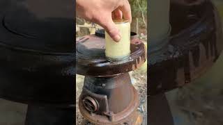 FULL VIDEO LINKED Antique Potbelly Wood Burning Stove Cast Iron Seasoning and Restoration [upl. by Refinnaj]