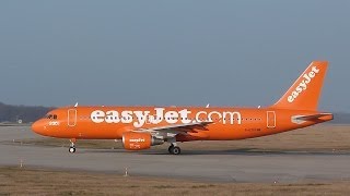 HD easyJet quot200th Airbusquot Airbus A320 takeoff at GenevaGVALSGG [upl. by Bilicki685]