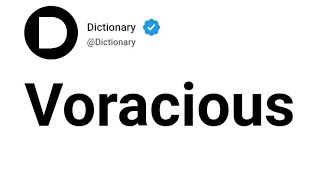 Voracious Meaning In English [upl. by Sykleb69]