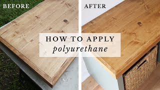 How to Apply Polyurethane to Wood  Easy Guide to Finishing Wood with Polyurethane [upl. by Shulamith]