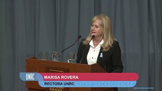 DISCURSO MARISA ROVERA RECTORA UNRC  COLACIÓN 303ª TURNO MAÑANA [upl. by Brady642]