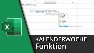 Excel Kalenderwoche Funktion  KALENDERWOCHE ✅ Tutorial [upl. by Reider]