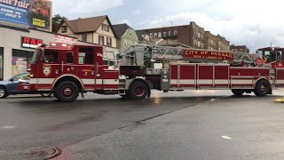 Passaic NJ Fire Department Ladder 2 Responding on Main Ave July 6th 2019 [upl. by Mohkos]