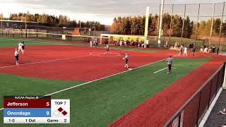 Softball  Onondaga Lazers vs Jefferson Cannoneers Game 2 [upl. by Meli832]