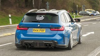 800HP Single Turbo BMW M3 G81 Touring R44 Performance  LOUD Accelerations Crackles Drifts [upl. by Annairba334]