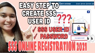 CREATE YOUR SSS USER ID  ONLINE TAGALOG  PAANO MAGKAROON NG USER ID AT PASSWORD SA SSS ONLINE [upl. by Ballman589]