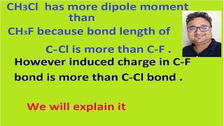 Explained why CH3Cl has more dipole moment than CH3F IIT JEE Chemistry 12th class [upl. by Abekam]