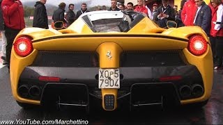 Ferrari LaFerrari Exhaust Sound  Start Up and Accelerations [upl. by Nybbor]