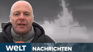 PUTINS KRIEG Schwerer Schlag gegen Russland Ukraine versenkt Kriegsschiff an Krim  WELT Stream [upl. by Nefen971]