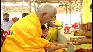 Jupally Rameshwar Rao attends KCRs Ayutha Chandi Yagam at Erravalli Village  NTV [upl. by Anika231]