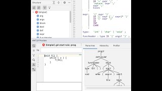 ANTLR4 Intellij Plugin  Parser Preview Parse Tree and Profiling [upl. by Einej]