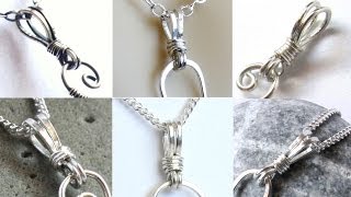 Jewelry Tutorial  Wire Wrapped Bail for Pendants [upl. by Elwood516]