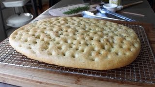 Focaccia Recipe  Italian Flat Bread with Rosemary and Sea Salt [upl. by Naahsar]