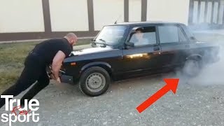 RUSSIAN HULK Stop and Pull Cars With Bare Hands  Anzor Skala Aнзор Cкала [upl. by Schwarz]