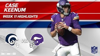 Case Keenum Highlights  Rams vs Vikings  Wk 11 Player Highlights [upl. by Digirb]