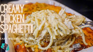 THE BEST CHICKEN SPAGHETTI  QUICK amp EASY WEEKNIGHT RECIPE [upl. by Jehovah]