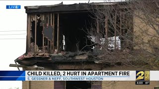 Child killed 2 hurt in apartment fire [upl. by Tace]