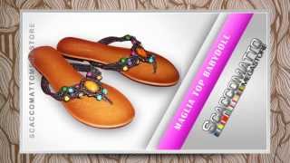 SCARPE DONNA SANDALI INFRADITO PERLINE  CODICE UTA4  SCACCOMATTOMEGASTORE [upl. by Alpheus923]