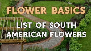 List of South American Flowers [upl. by Ariela412]