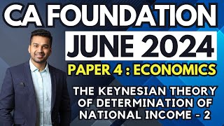 The Keynesian theory of determination of national income  2  CA Foundation Economics  June 2024 [upl. by Hertz962]