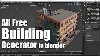 Free Building Generator in blender  Buildify [upl. by Ahsiliw]