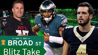 Broad St Blitz Take Lost To The FalconsSaints Preview [upl. by Nnylarac]