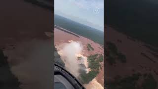 Las Cataratas del Iguazú lucen un imponente paisaje desde el cielo [upl. by Eiclud]