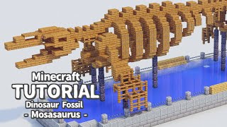 Minecraft  How to build a Mosasaurus Remake Fossil Specimen  Tutorial [upl. by Arria752]