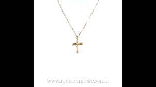 Auksinė grandinėlė su pakabuku quotKryželisquot  Juvelyrikosnamailt  Gold Chain with Cross Pendant [upl. by Droffats]