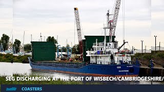 SEG DISCHARGING CARGO AT THE PORT OF WISBECH CAMBRIDGESHIRE UK [upl. by Lam801]