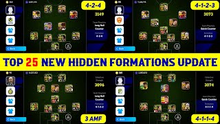 Top 25 Hidden Formations Update In eFootball 2024 Mobile  424 Formation Available 🤔 [upl. by Hpejsoj]