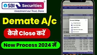 How to close sbi securities demat account online  Sbicap securities account closure online [upl. by Hy]