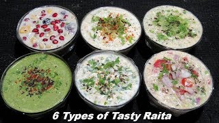 मिनटों में बनाएं 6 तरह के लाज़वाब रायते गर्मियों के लिए  6 Types of Raita  Summer Special Raita [upl. by Thirza]