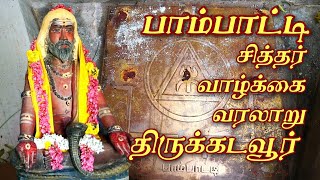 Pambatti Siddhar Life History ஆதிக்கடவூர் பாம்பாட்டிச் சித்தரின் ஜீவ சமாதி பீடம் [upl. by Ereveneug850]