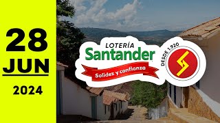 Resultado Lotería de Santander del 28 de junio de 2024 [upl. by Nylyaj]