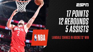 Jock Landale shines with 17 points 12 boards 5 assists and 2 blocks in Rockets win  NBA [upl. by Amlas]