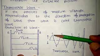 Wave Motion  Transverse Wave and Longitudinal Wave [upl. by Coralie]