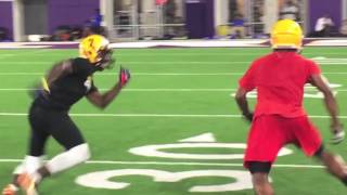 JaMarr Chase dominates defenders at LSUs camps [upl. by Arahsat730]