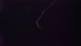 星空に白鳥たち Whooper swans flying at night [upl. by Ayak]