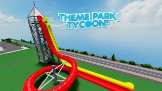 I build the first ever working trapdoor slide in theme park tycoon 2 [upl. by Allys]