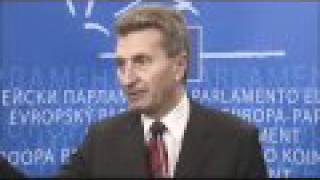 Gunther Oettinger Press Point after EU Hearings [upl. by Eimmot]