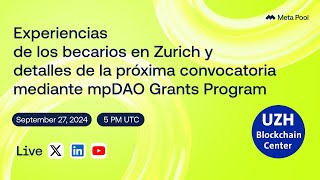 Experiencias de los becarios en Zurich mediante mpDAO Grants Program [upl. by Ainslie426]