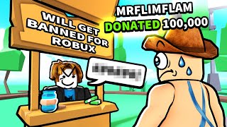 ROBLOX DONATION GAMES THATLL GET YOU BANNED [upl. by Aenotna221]