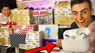 I SPENT 50000 ON 11 EBAY MYSTERY BOXES NEW AirPods PRO UNBOXING amp REVIEW Giveaway BOX OPENING [upl. by Ymmat]