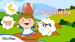 La lechera 🐥🐖🐄  Fábulas de Esopo  Cuentos para niños  DinoPeq 🦖 [upl. by Pascha989]