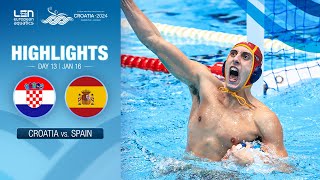 Final Croatia vs Spain  Highlights  European Water Polo Championships 2024 [upl. by Zsamot]